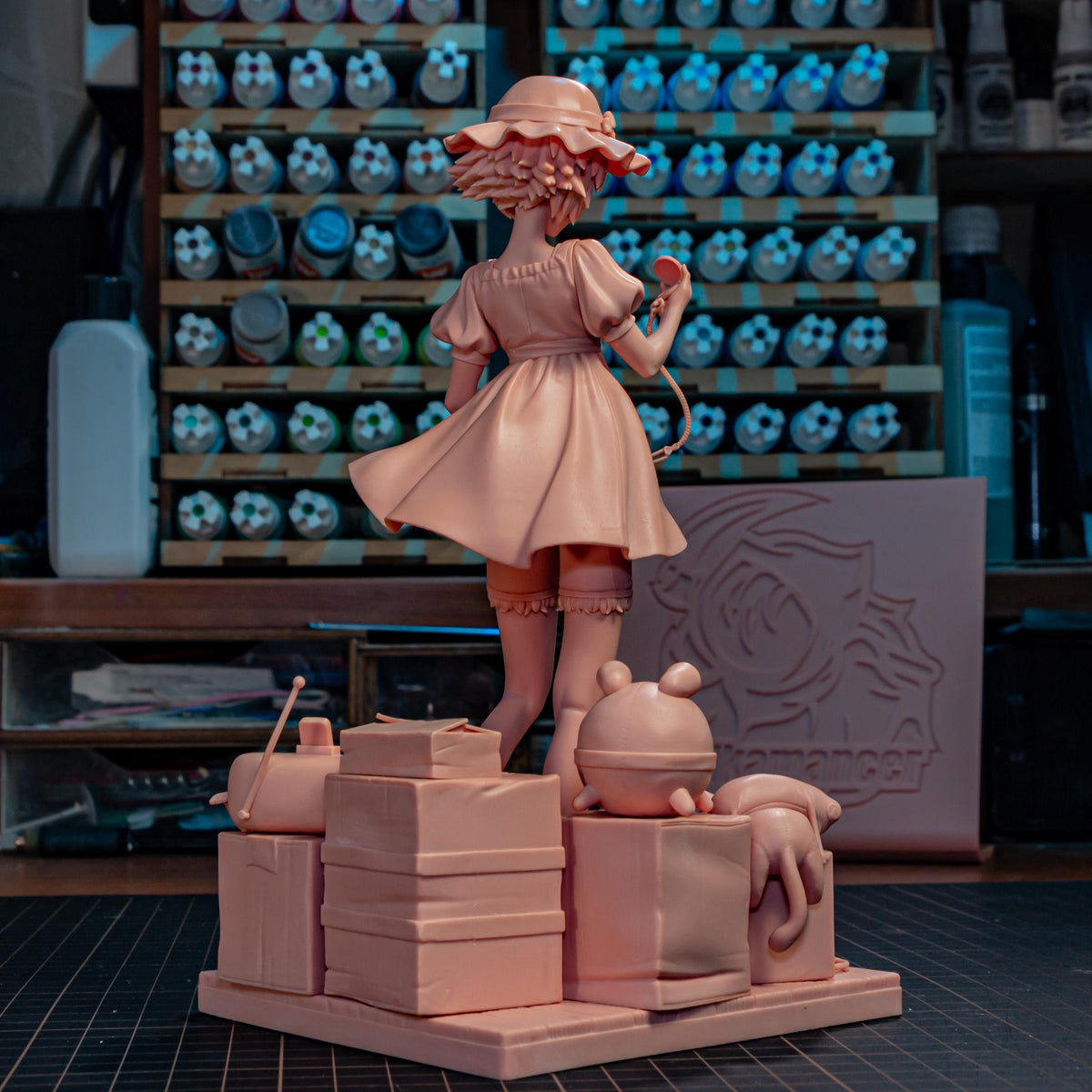 Blue-Dressed Pocket-Watch Dreamer | Resin Garage Kit | Unpainted Figure