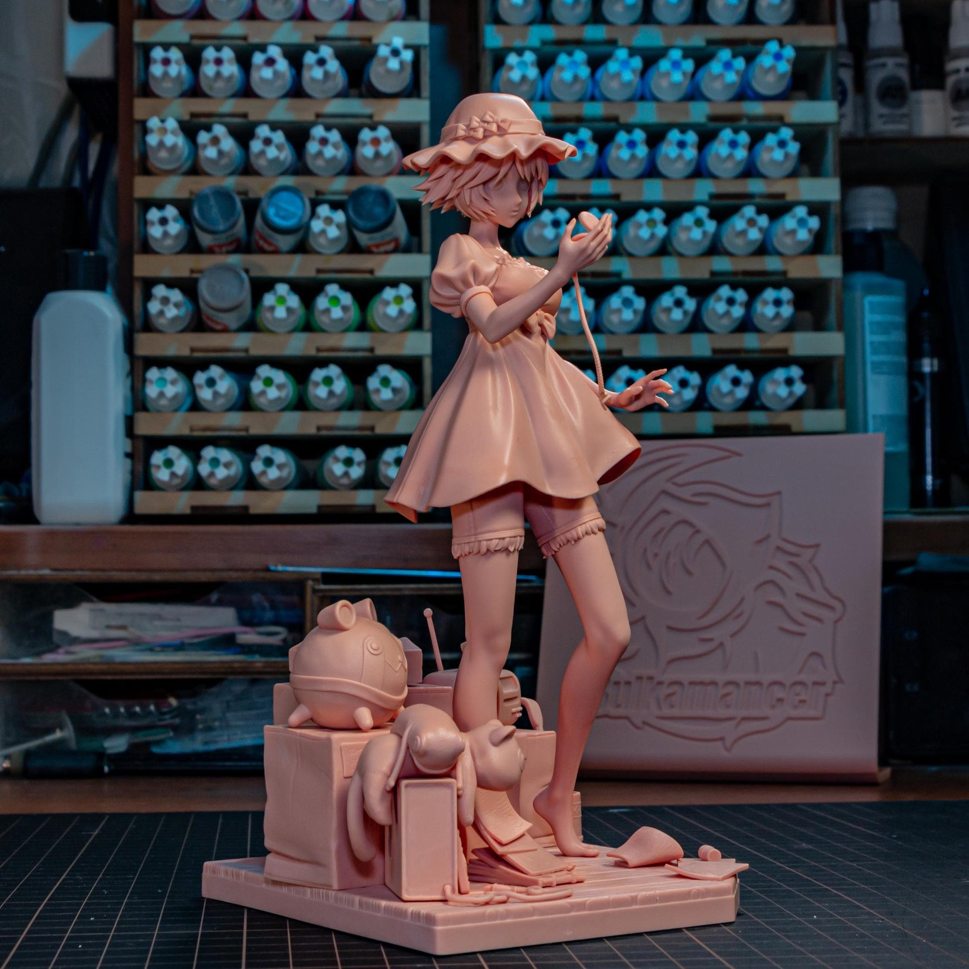 Blue-Dressed Pocket-Watch Dreamer | Resin Garage Kit | Unpainted Figure
