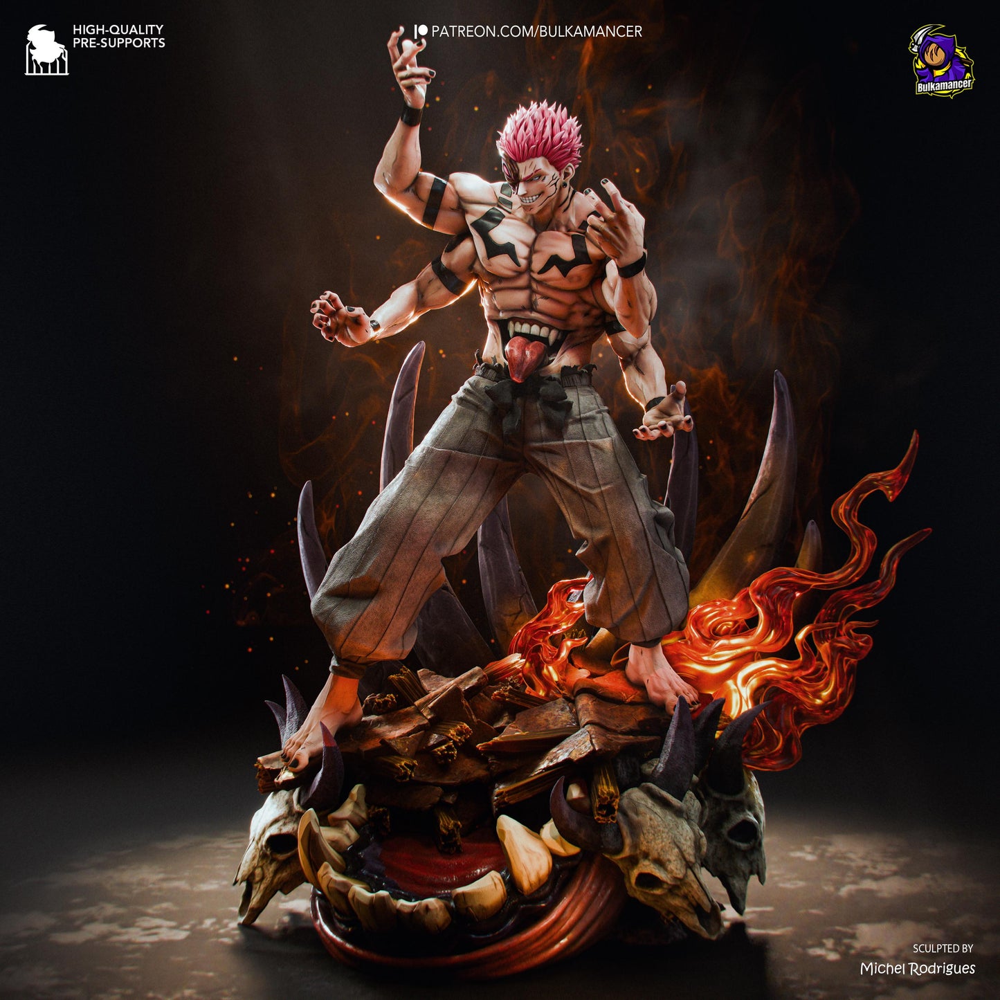 Four-Armed Infernal Warlord | Resin Garage Kit | Unpainted Figure