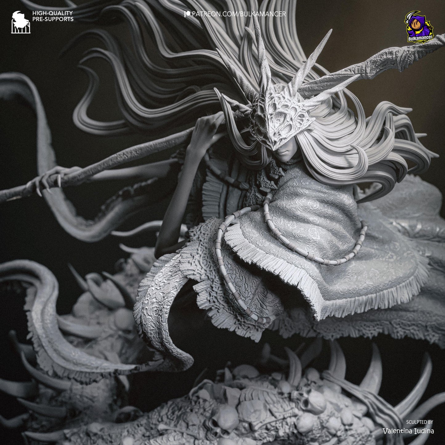 Masked Bone-Spear Devourer | Resin Garage Kit | Unpainted Figure