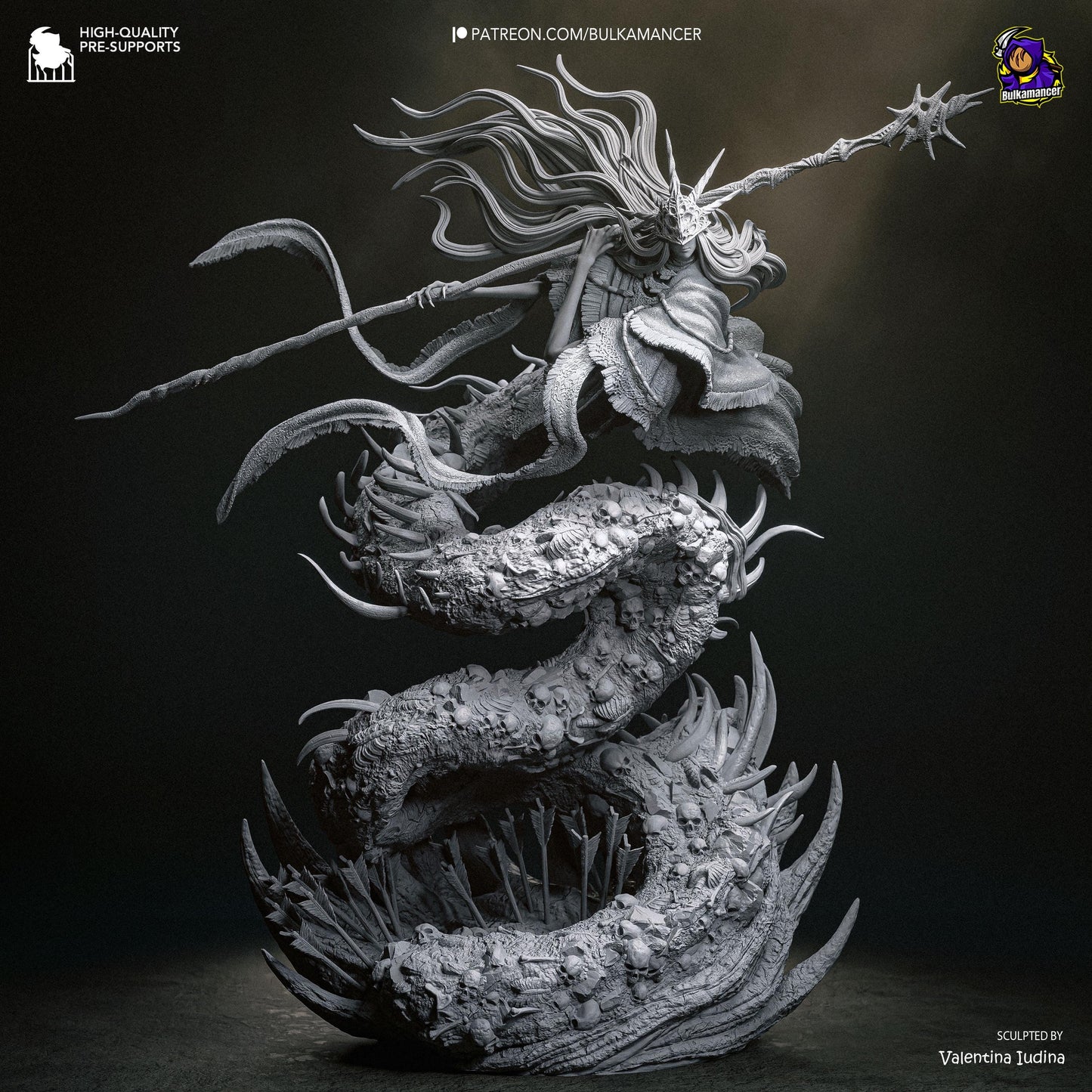 Masked Bone-Spear Devourer | Resin Garage Kit | Unpainted Figure