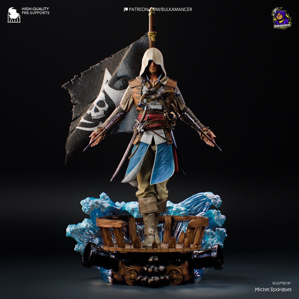 Hooded Pirate Blade Raider | Resin Garage Kit | Unpainted Figure