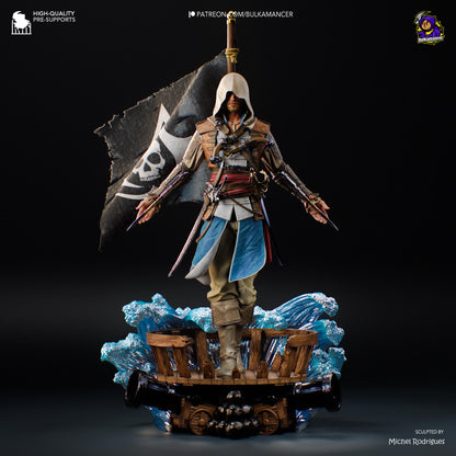 Hooded Pirate Blade Raider | Resin Garage Kit | Unpainted Figure