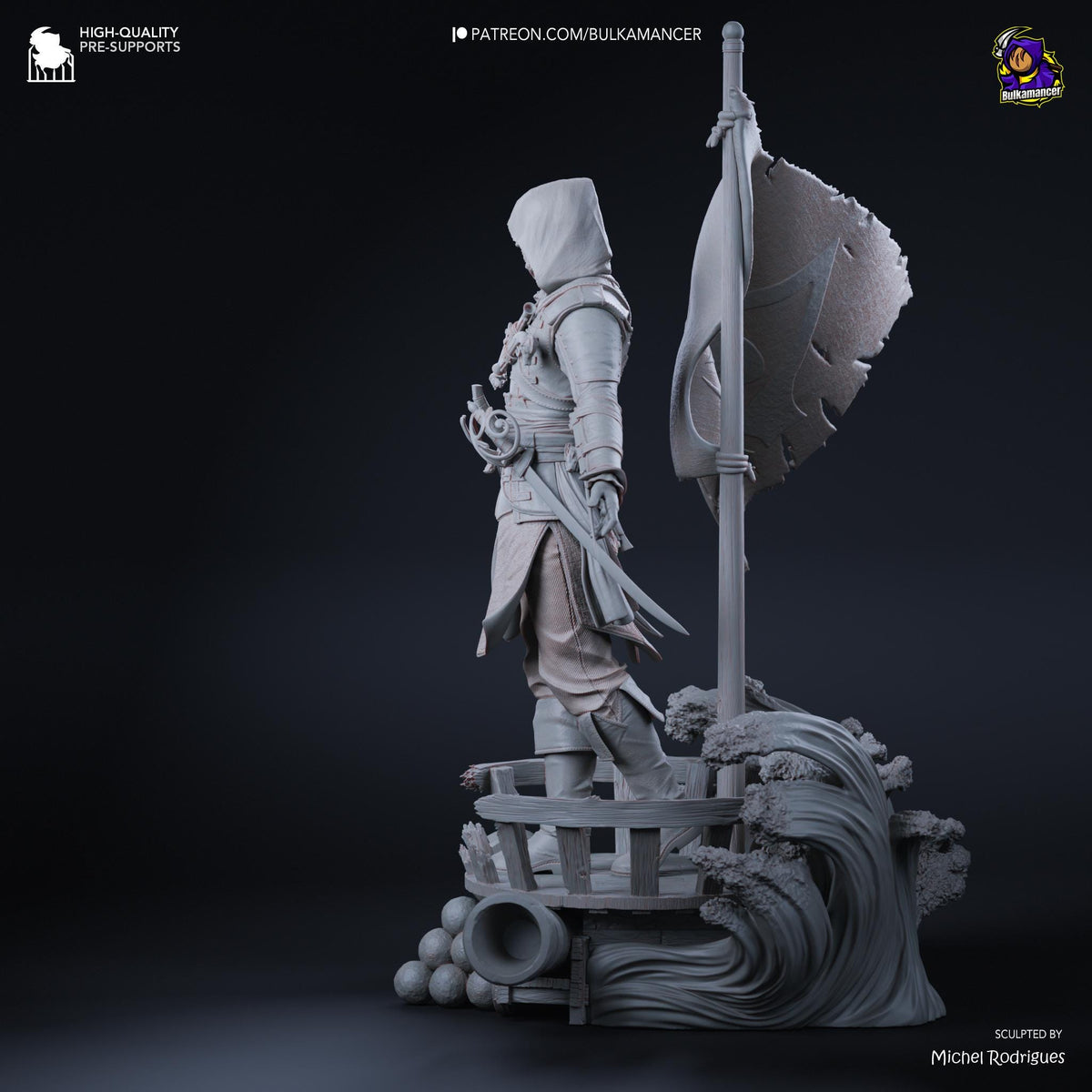 Hooded Pirate Blade Raider | Resin Garage Kit | Unpainted Figure