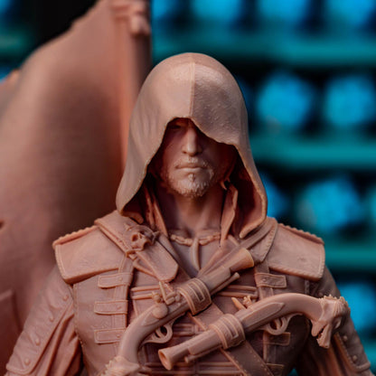 Hooded Pirate Blade Raider | Resin Garage Kit | Unpainted Figure