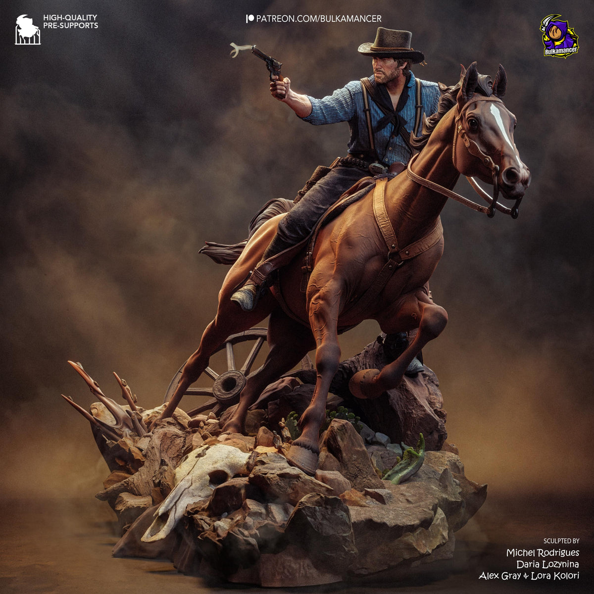 Mounted Frontier Gunslinger | Resin Garage Kit | Unpainted Figure