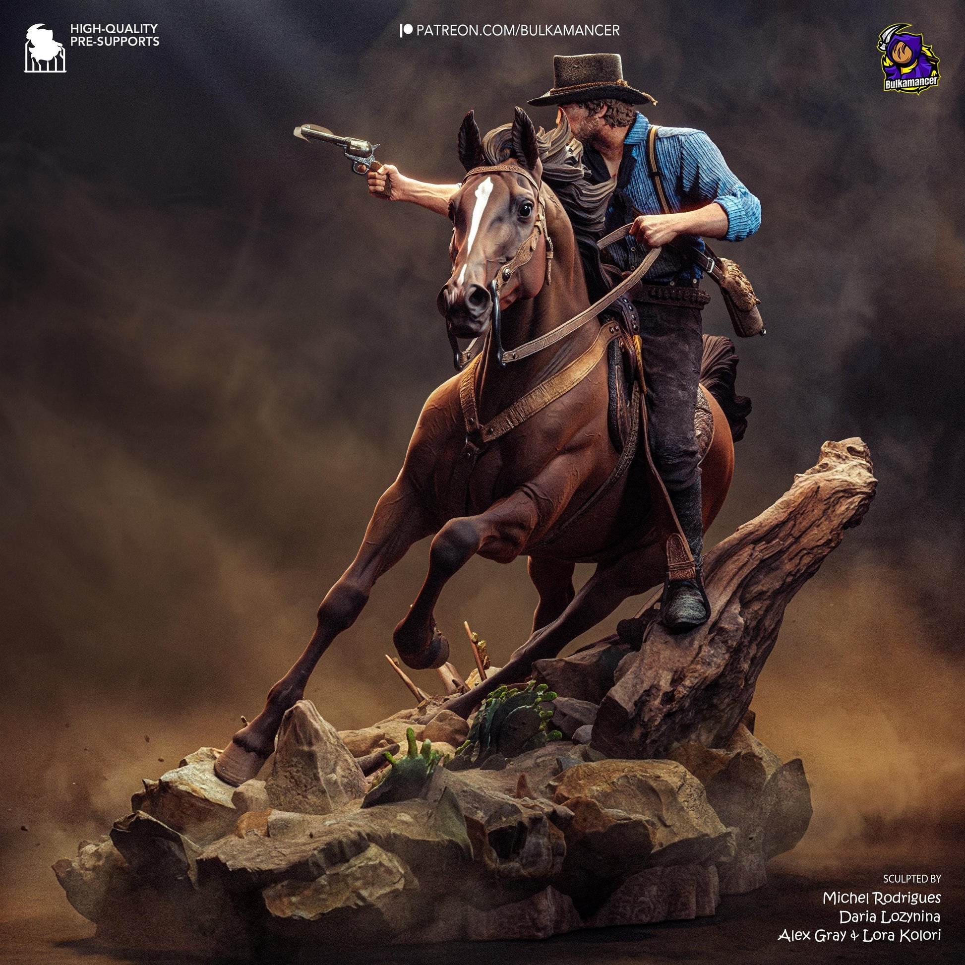 Mounted Frontier Gunslinger | Resin Garage Kit | Unpainted Figure