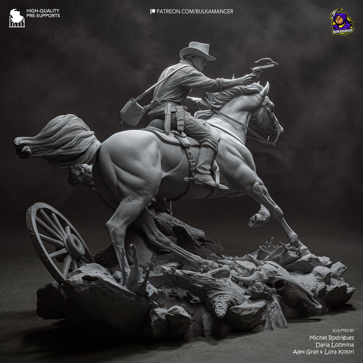 Mounted Frontier Gunslinger | Resin Garage Kit | Unpainted Figure