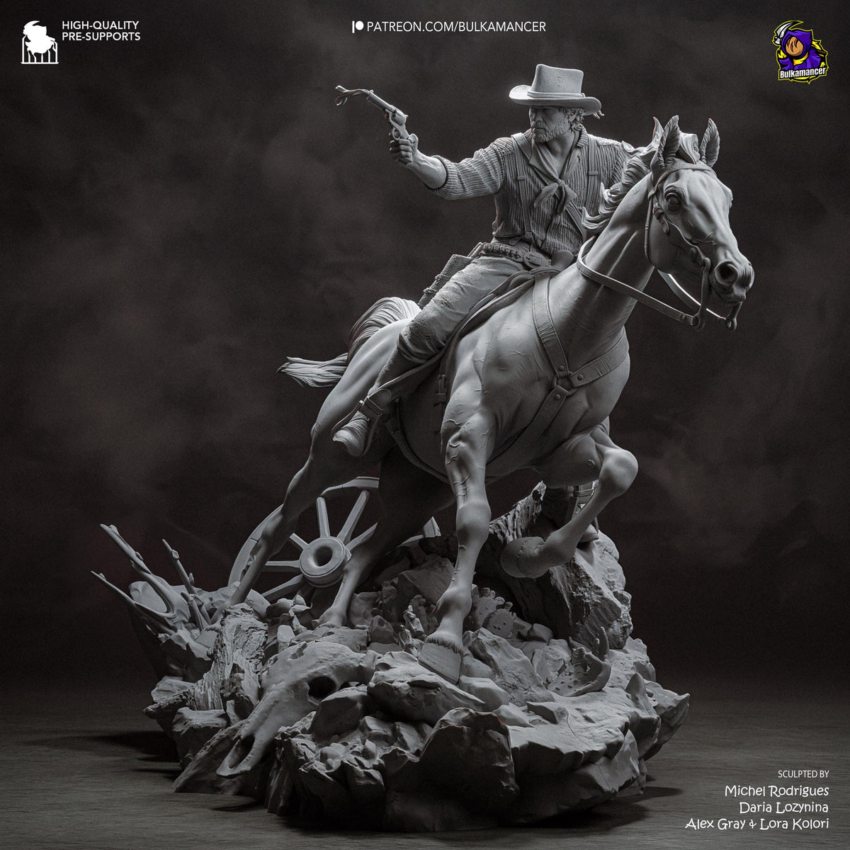 Mounted Frontier Gunslinger | Resin Garage Kit | Unpainted Figure