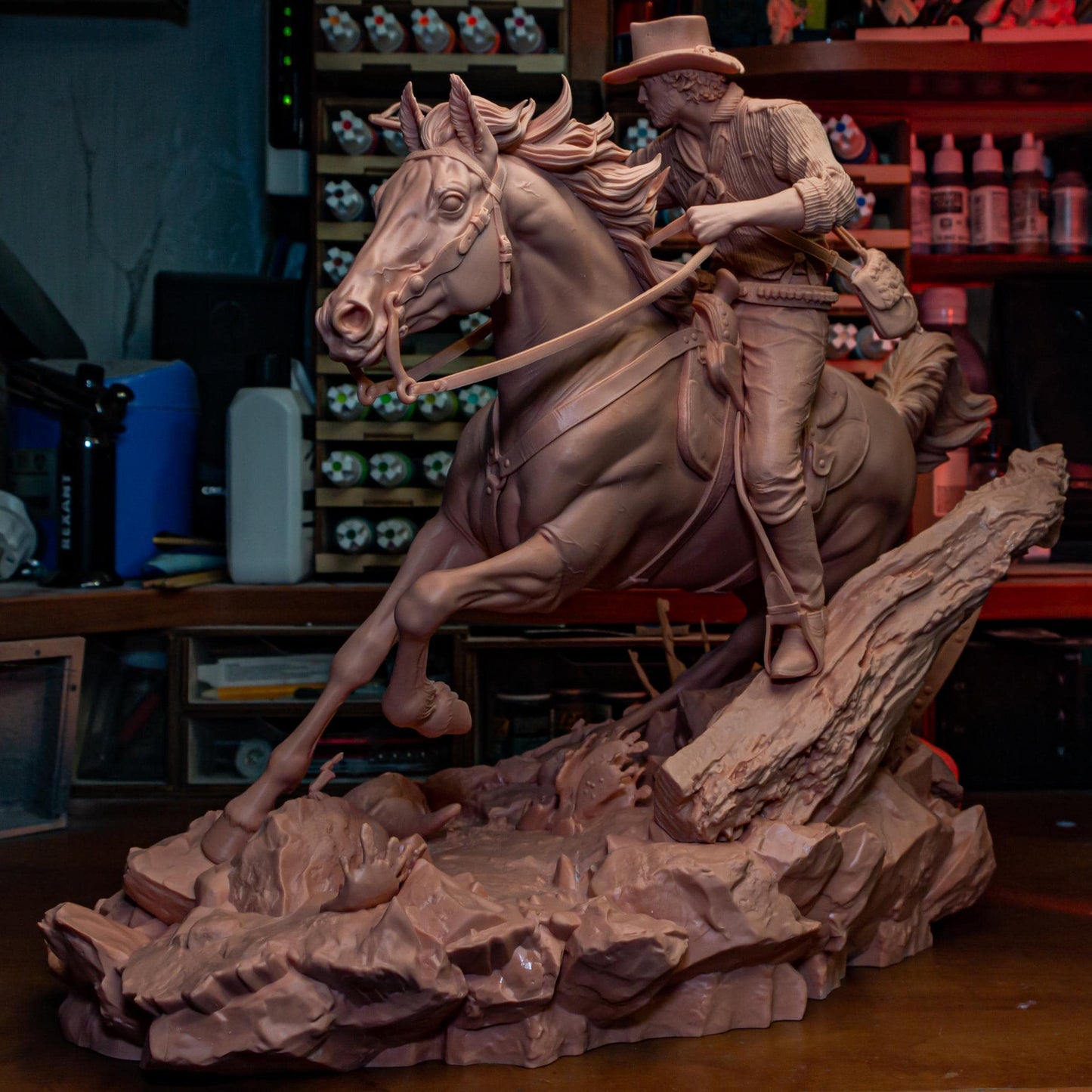 Mounted Frontier Gunslinger | Resin Garage Kit | Unpainted Figure
