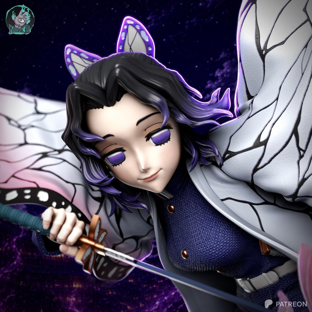Butterfly-Wing Blade Dancer | Resin Garage Kit | Anime Breathing Masters | Unpainted Figure