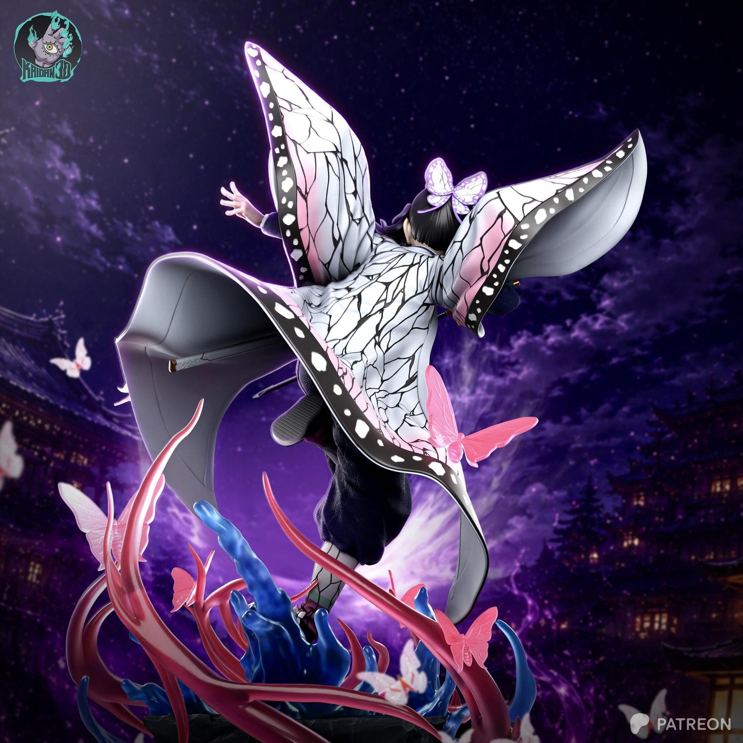Butterfly-Wing Blade Dancer | Resin Garage Kit | Anime Breathing Masters | Unpainted Figure
