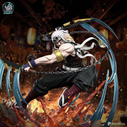 Dual-Bladed Chain Fighter | Resin Garage Kit | Anime Breathing Masters | Unpainted Figure