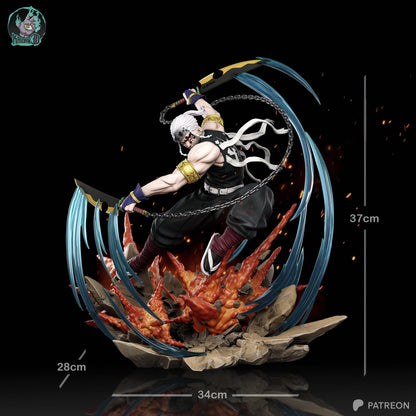 Dual-Bladed Chain Fighter | Resin Garage Kit | Anime Breathing Masters | Unpainted Figure