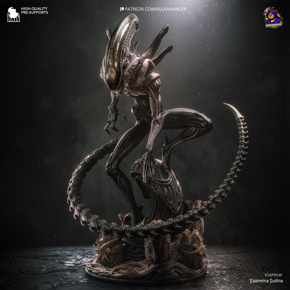 Long-Tailed Biomechanical Stalker | Resin Garage Kit | Unpainted Figure