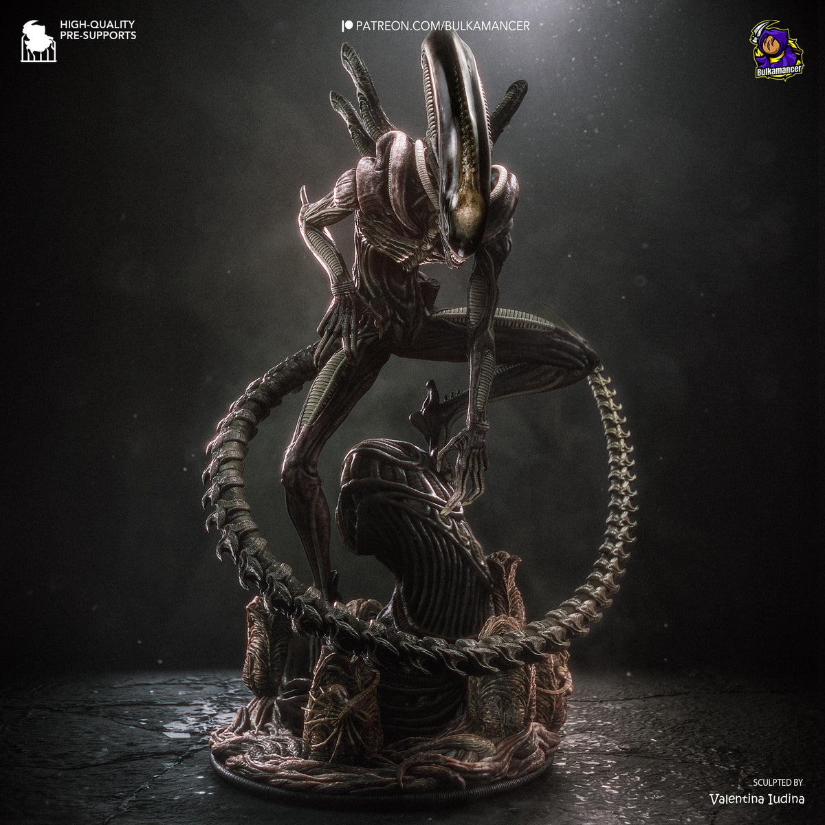 Long-Tailed Biomechanical Stalker | Resin Garage Kit | Unpainted Figure