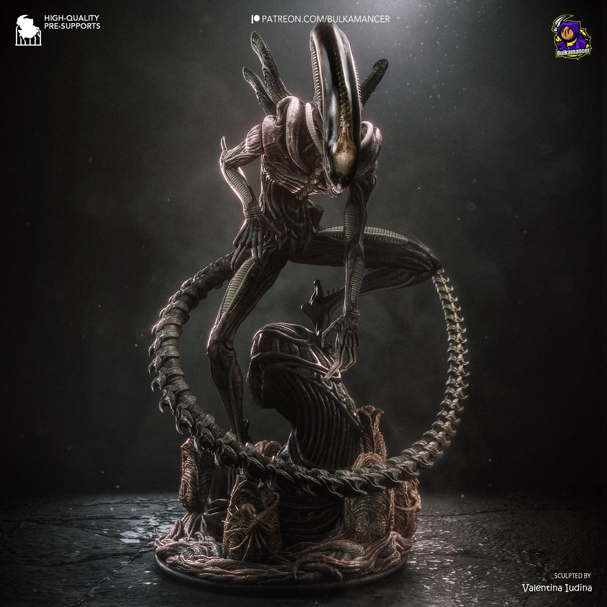 Long-Tailed Biomechanical Stalker | Resin Garage Kit | Unpainted Figure