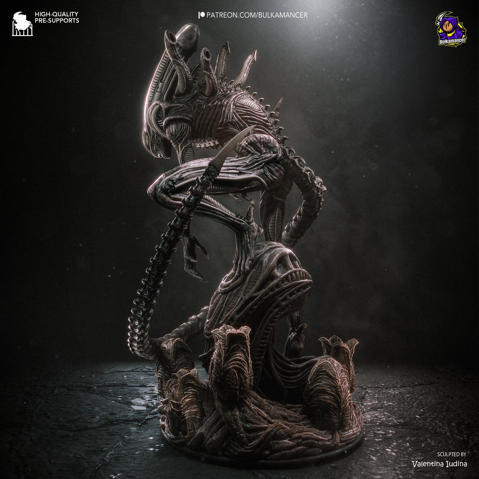 Long-Tailed Biomechanical Stalker | Resin Garage Kit | Unpainted Figure