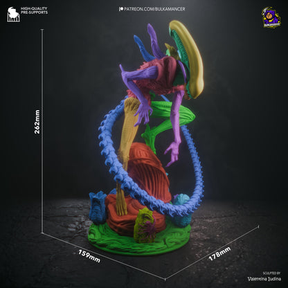 Long-Tailed Biomechanical Stalker | Resin Garage Kit | Unpainted Figure
