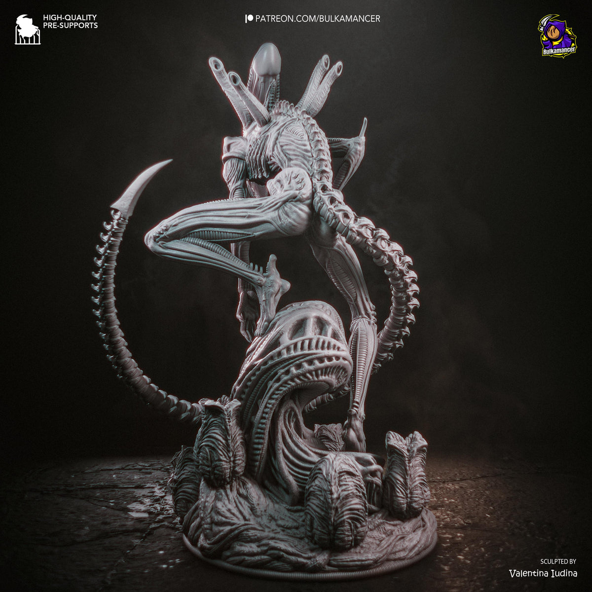 Long-Tailed Biomechanical Stalker | Resin Garage Kit | Unpainted Figure