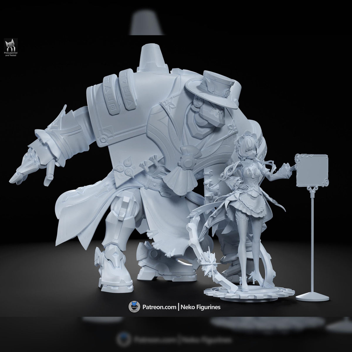 Sandrone and Pulonia | Genshin Impact | Resin Garage Kit | Unpainted Figure