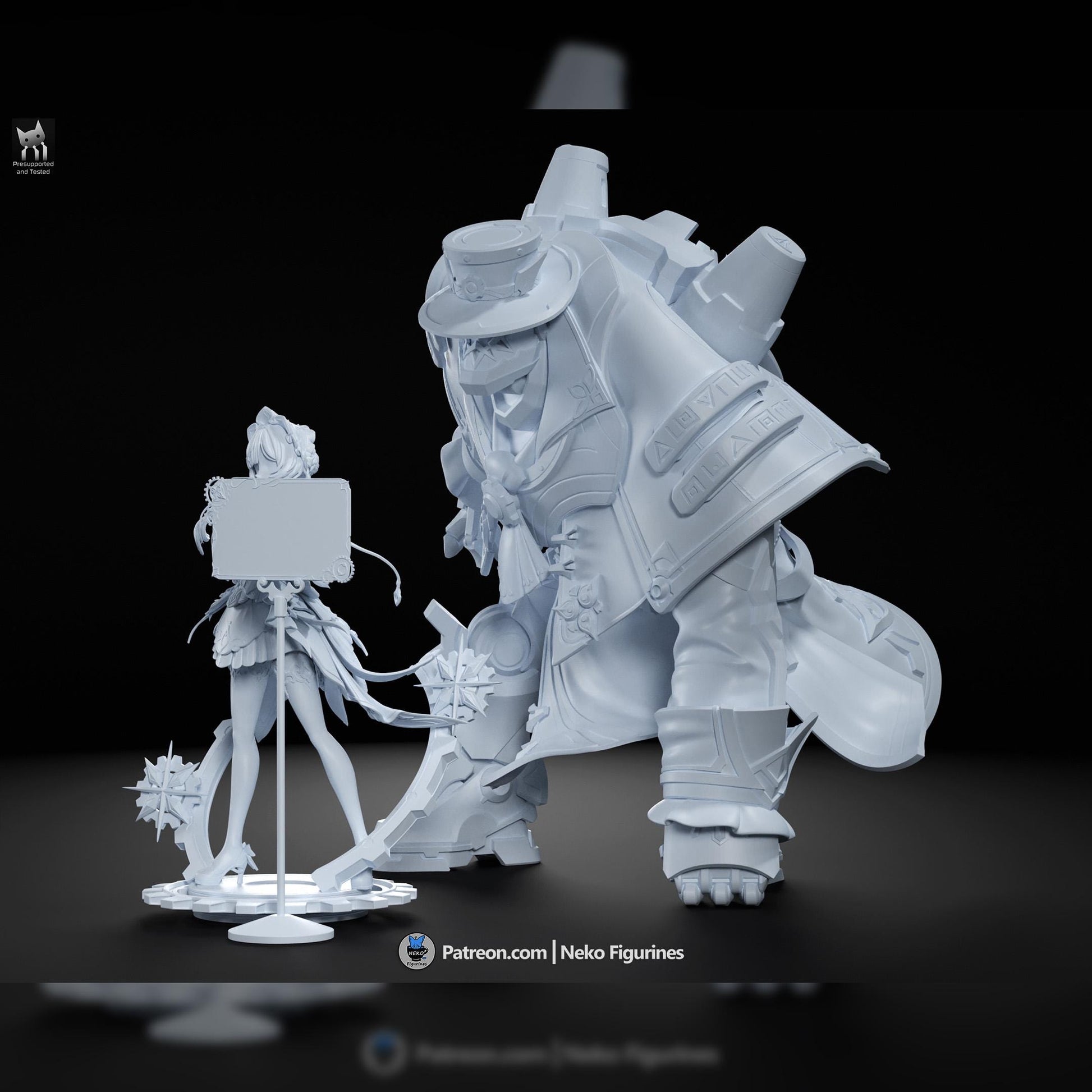 Sandrone and Pulonia | Genshin Impact | Resin Garage Kit | Unpainted Figure