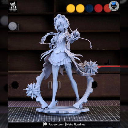 Sandrone and Pulonia | Genshin Impact | Resin Garage Kit | Unpainted Figure