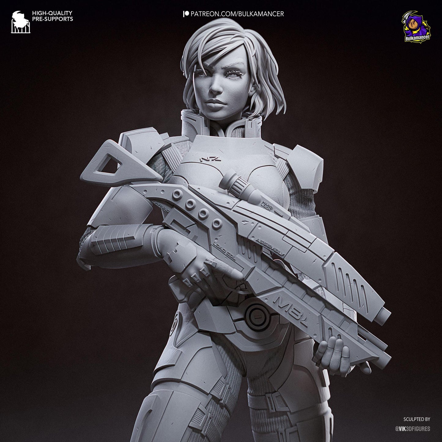Red-Haired Armored Commander | Resin Garage Kit | Galactic Vanguard | Unpainted Figure
