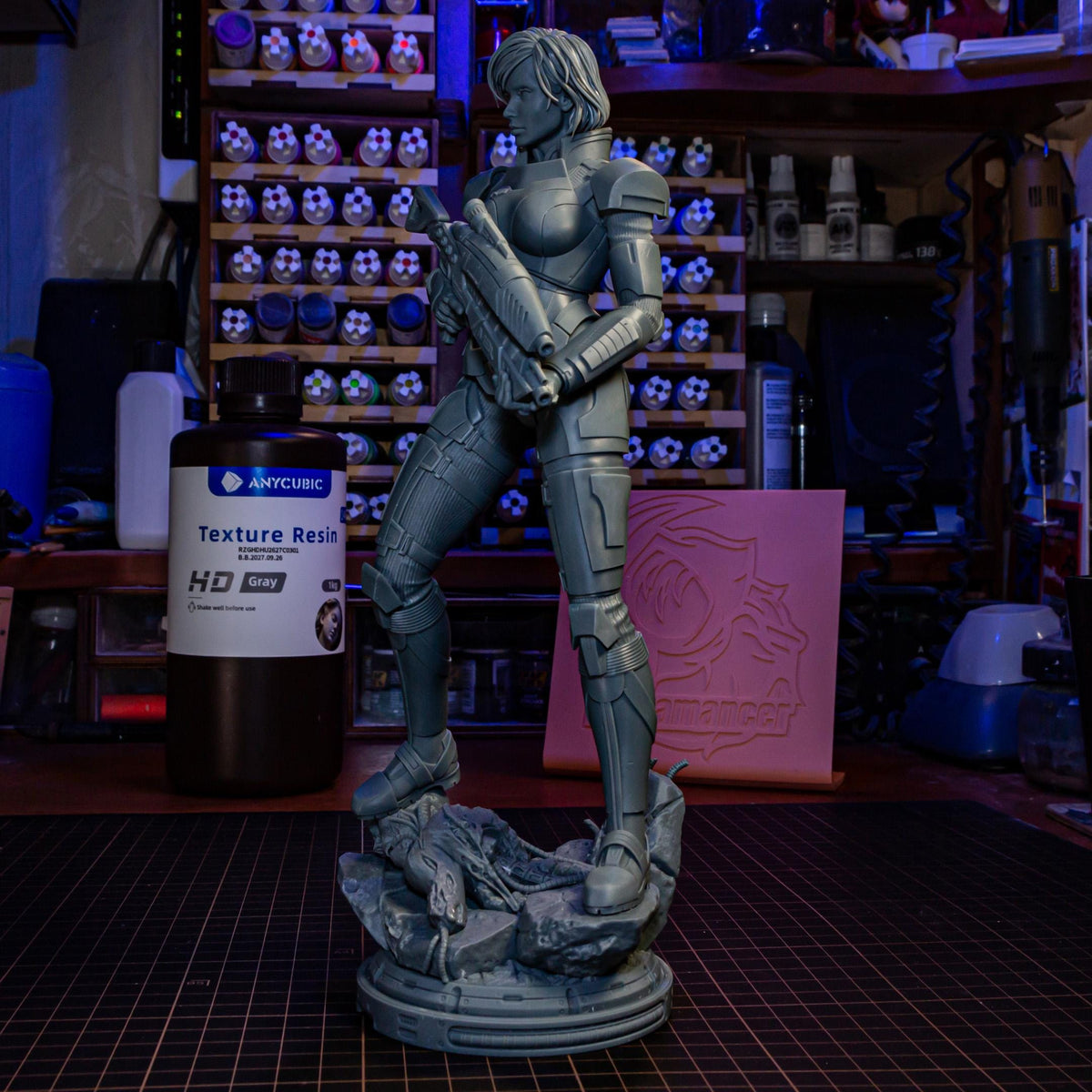 Red-Haired Armored Commander | Resin Garage Kit | Galactic Vanguard | Unpainted Figure