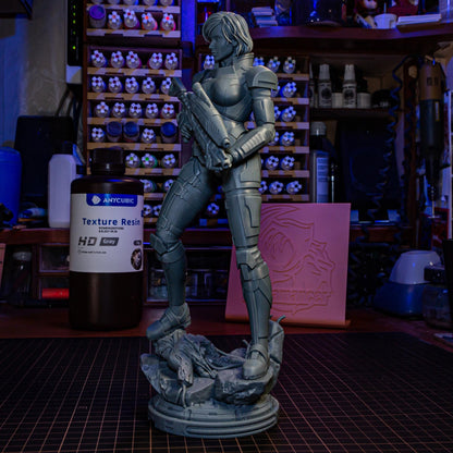 Red-Haired Armored Commander | Resin Garage Kit | Galactic Vanguard | Unpainted Figure