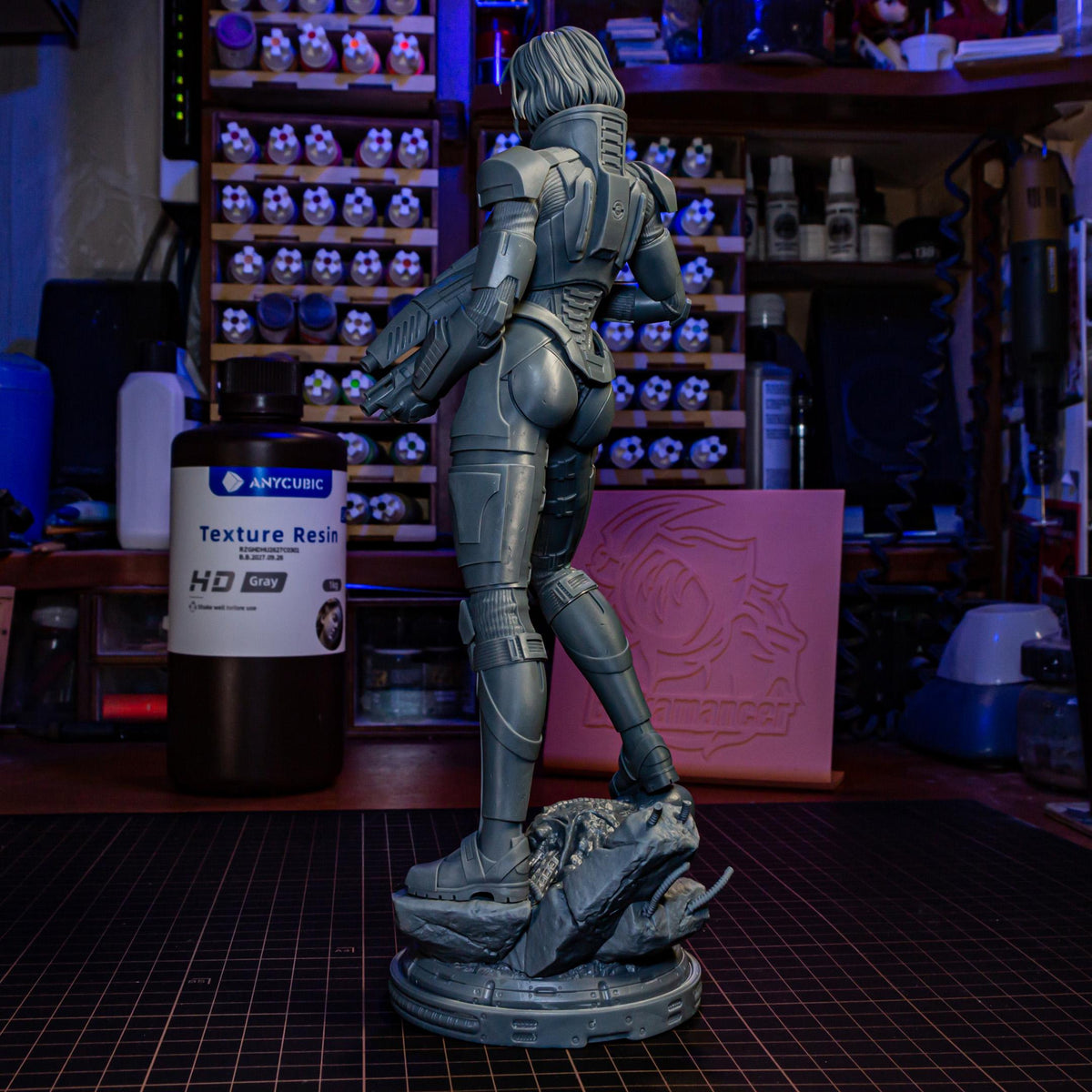 Red-Haired Armored Commander | Resin Garage Kit | Galactic Vanguard | Unpainted Figure