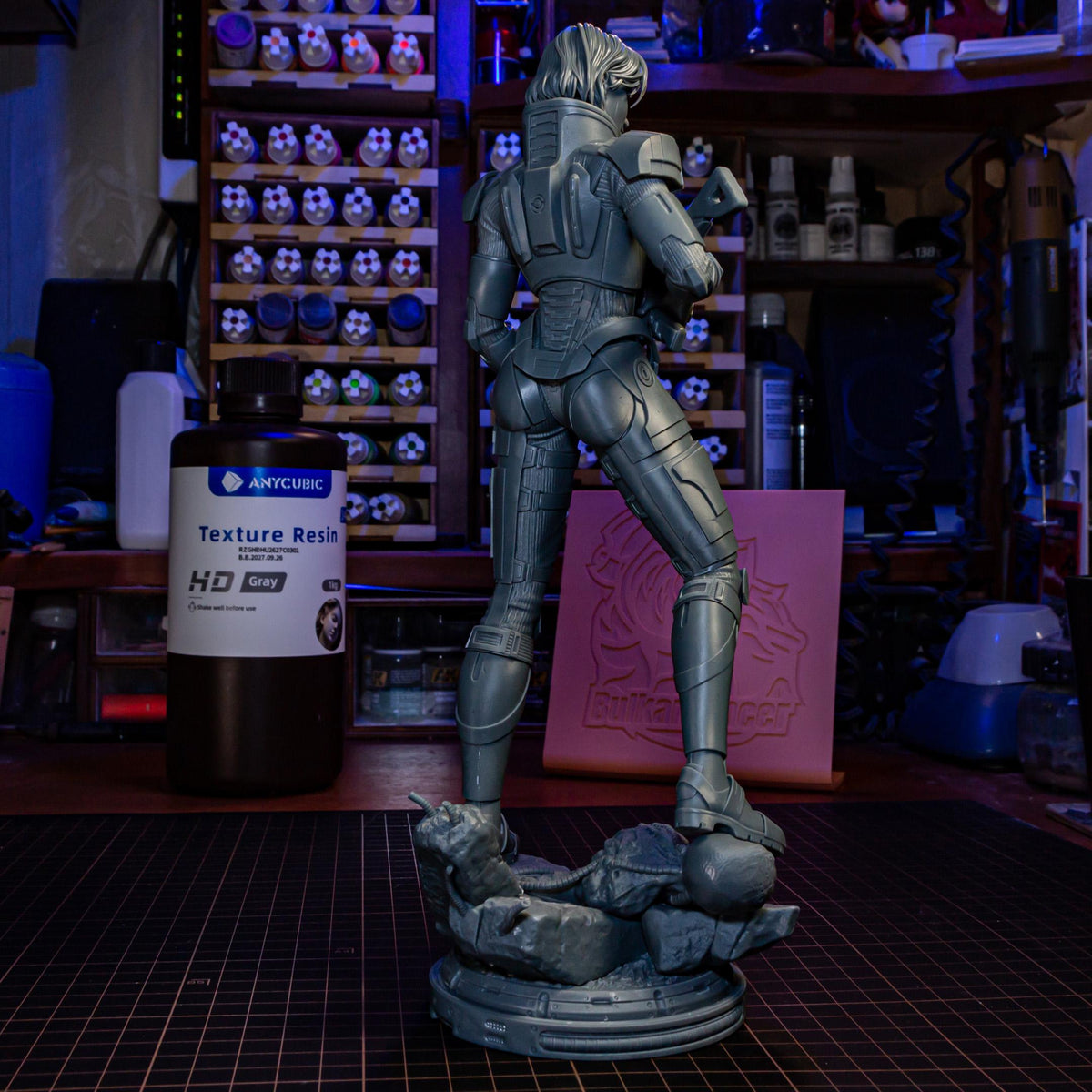 Red-Haired Armored Commander | Resin Garage Kit | Galactic Vanguard | Unpainted Figure
