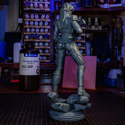 Red-Haired Armored Commander | Resin Garage Kit | Galactic Vanguard | Unpainted Figure