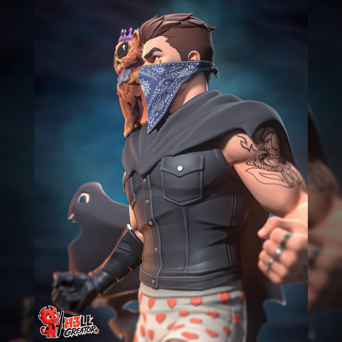 Masked Cape Bruiser & Crowned Cat | Resin Garage Kit | Dungeon Gauntlet | Unpainted Figure
