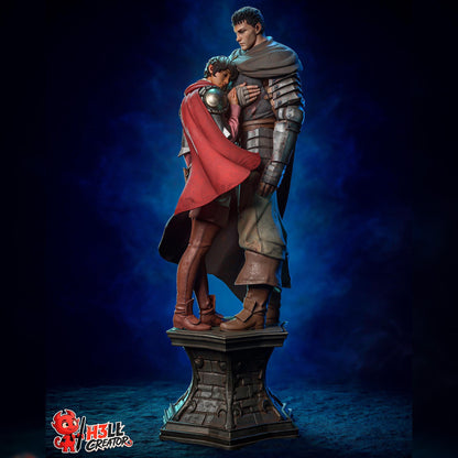 Armored Swordsman & Red-Caped Companion | Resin Garage Kit | Dark Fantasy | Unpainted Figure