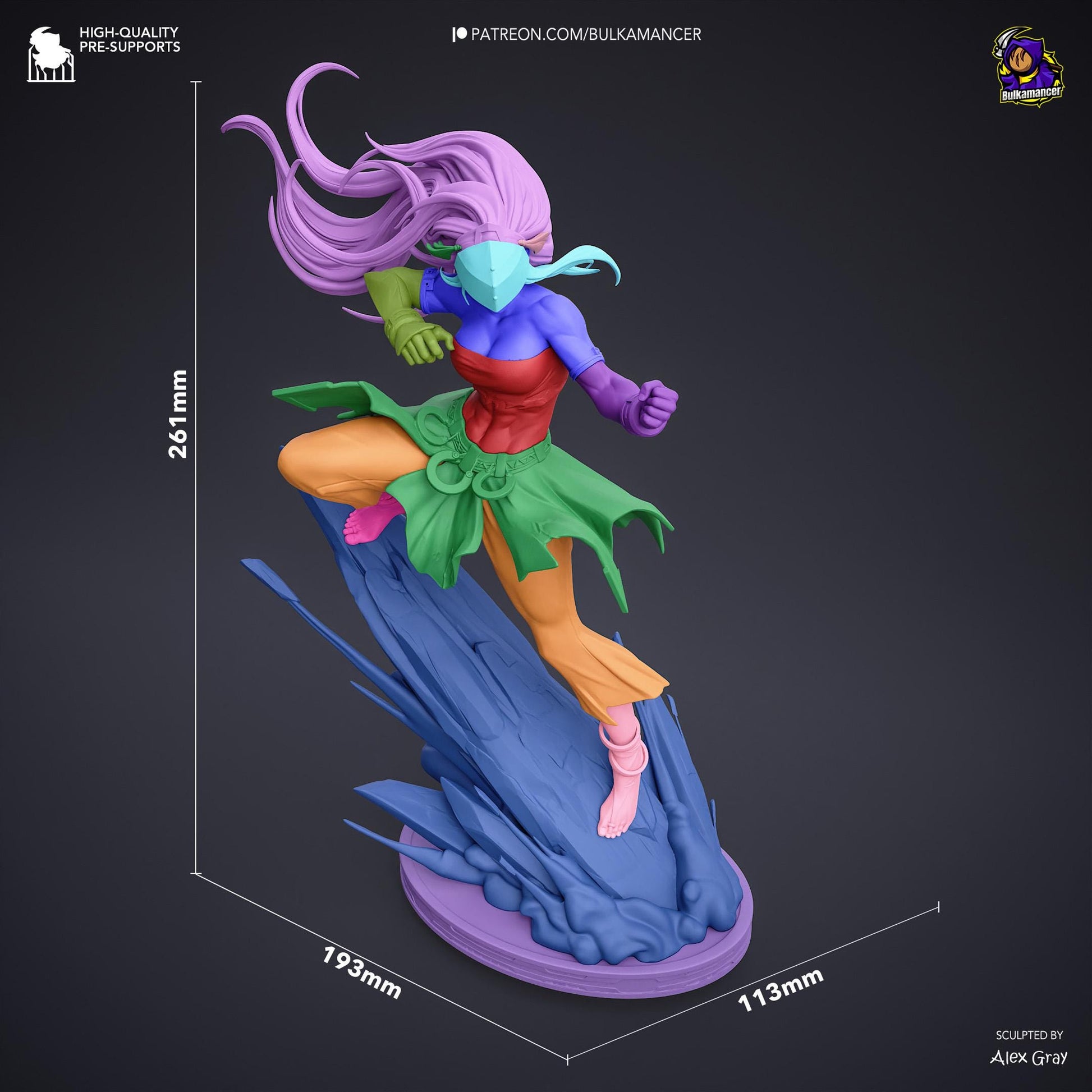 Blind Stone Martial Artist | Resin Garage Kit | Elemental Masters | Unpainted Figure