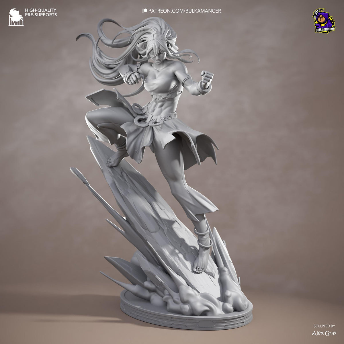 Blind Stone Martial Artist | Resin Garage Kit | Elemental Masters | Unpainted Figure