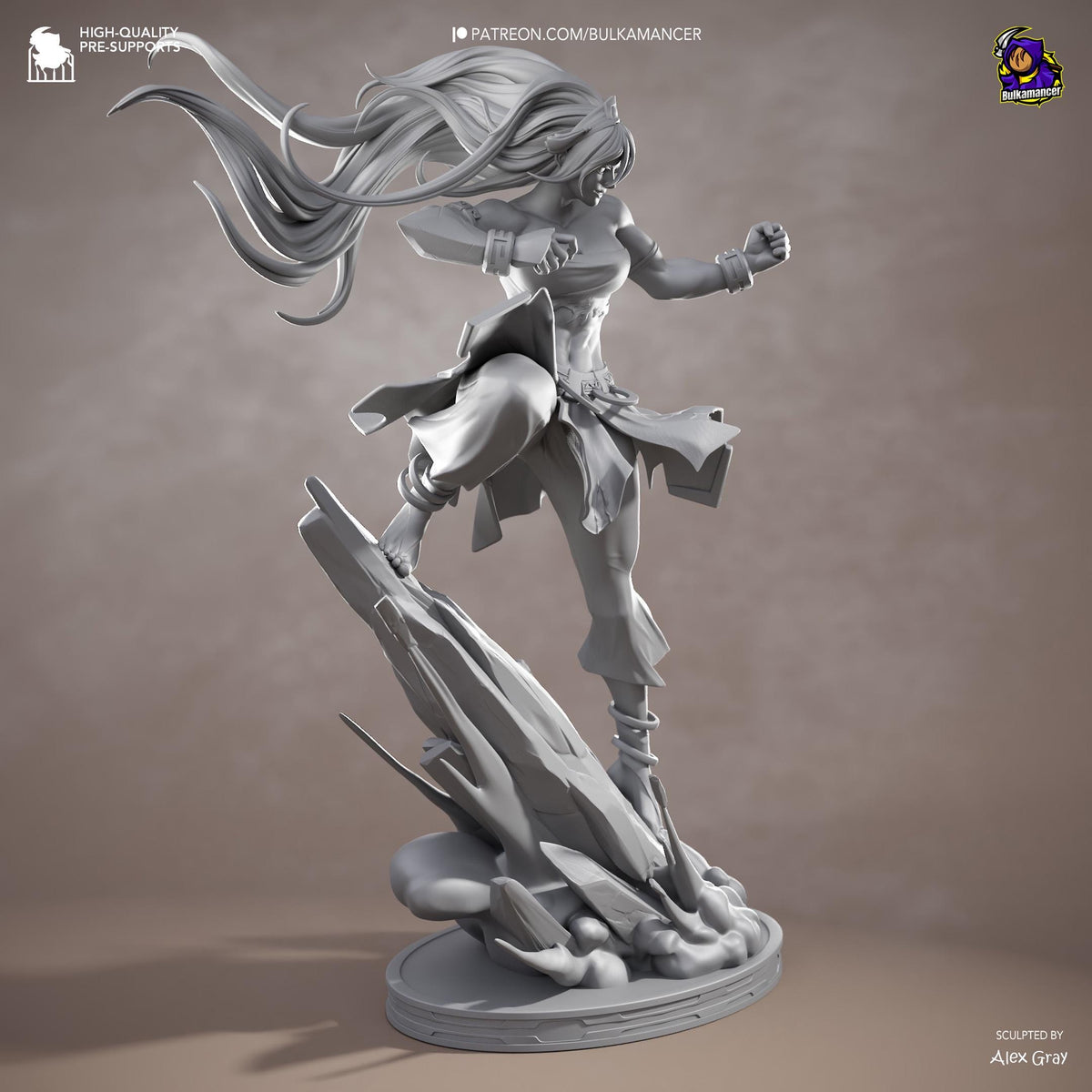 Blind Stone Martial Artist | Resin Garage Kit | Elemental Masters | Unpainted Figure