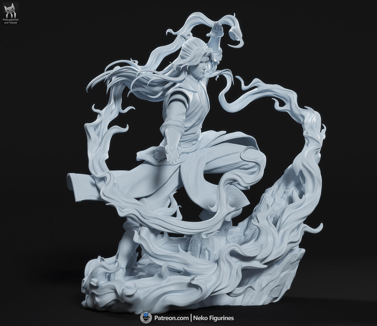 Scarred Fire Martial Artist | Resin Garage Kit | Unpainted Figure