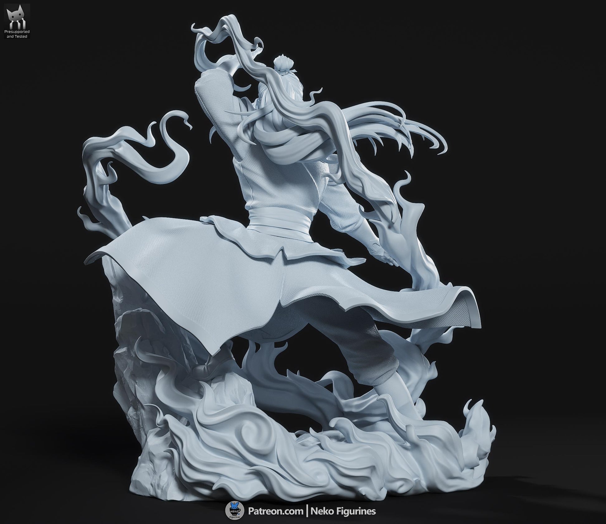 Scarred Fire Martial Artist | Resin Garage Kit | Unpainted Figure