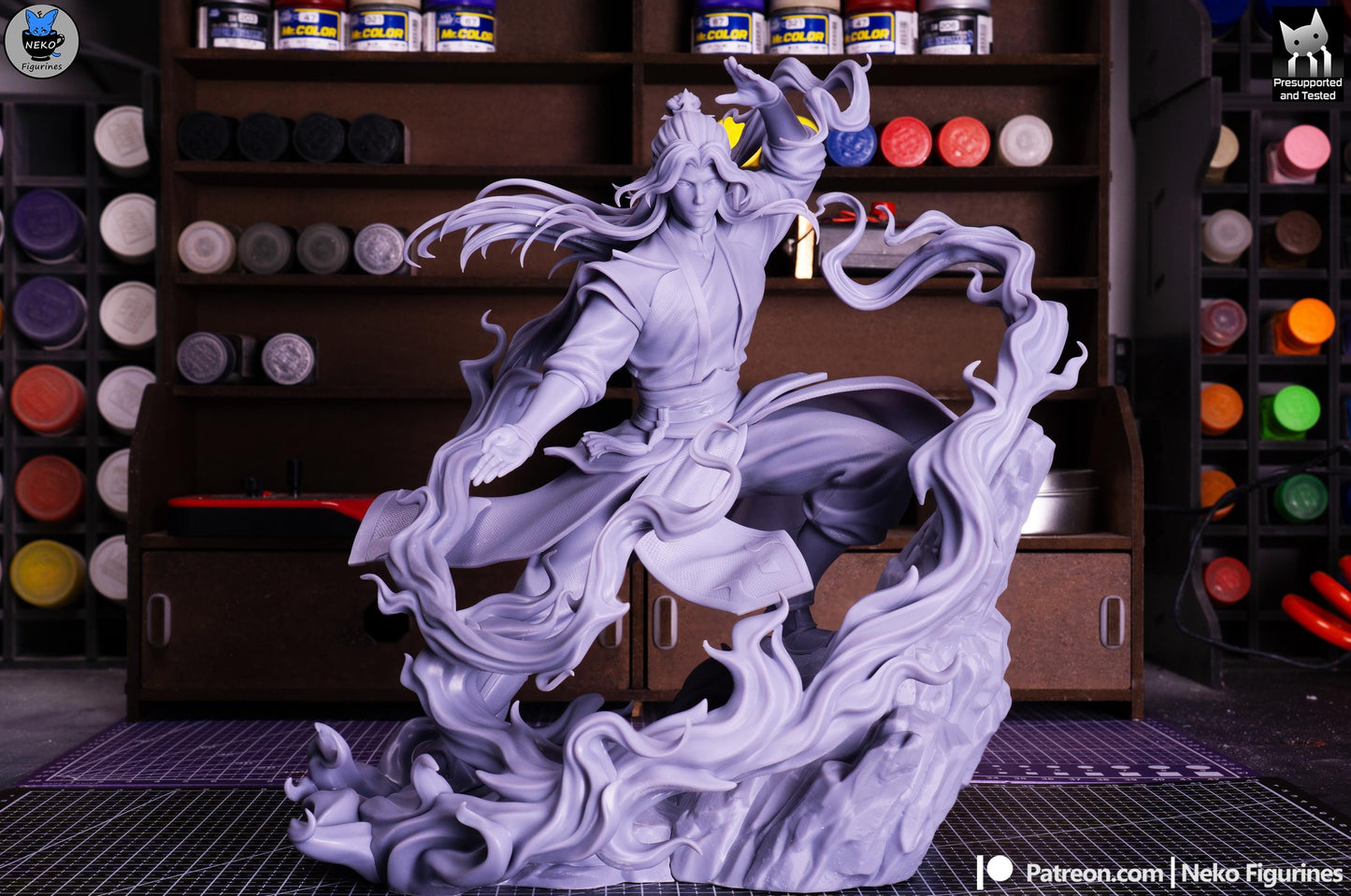 Scarred Fire Martial Artist | Resin Garage Kit | Unpainted Figure