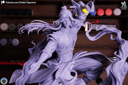 Scarred Fire Martial Artist | Resin Garage Kit | Unpainted Figure