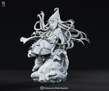 Blue-Haired Cliffside Spellcaster | Resin Garage Kit | Unpainted Figure