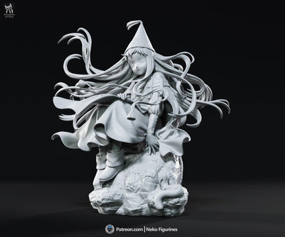 Blue-Haired Cliffside Spellcaster | Resin Garage Kit | Unpainted Figure