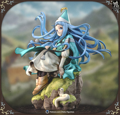 Blue-Haired Cliffside Spellcaster | Resin Garage Kit | Unpainted Figure