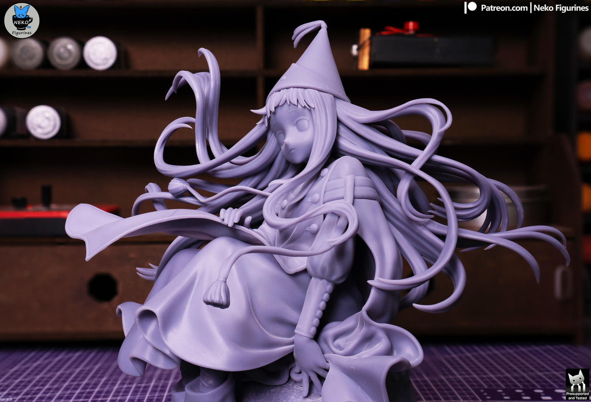 Blue-Haired Cliffside Spellcaster | Resin Garage Kit | Unpainted Figure