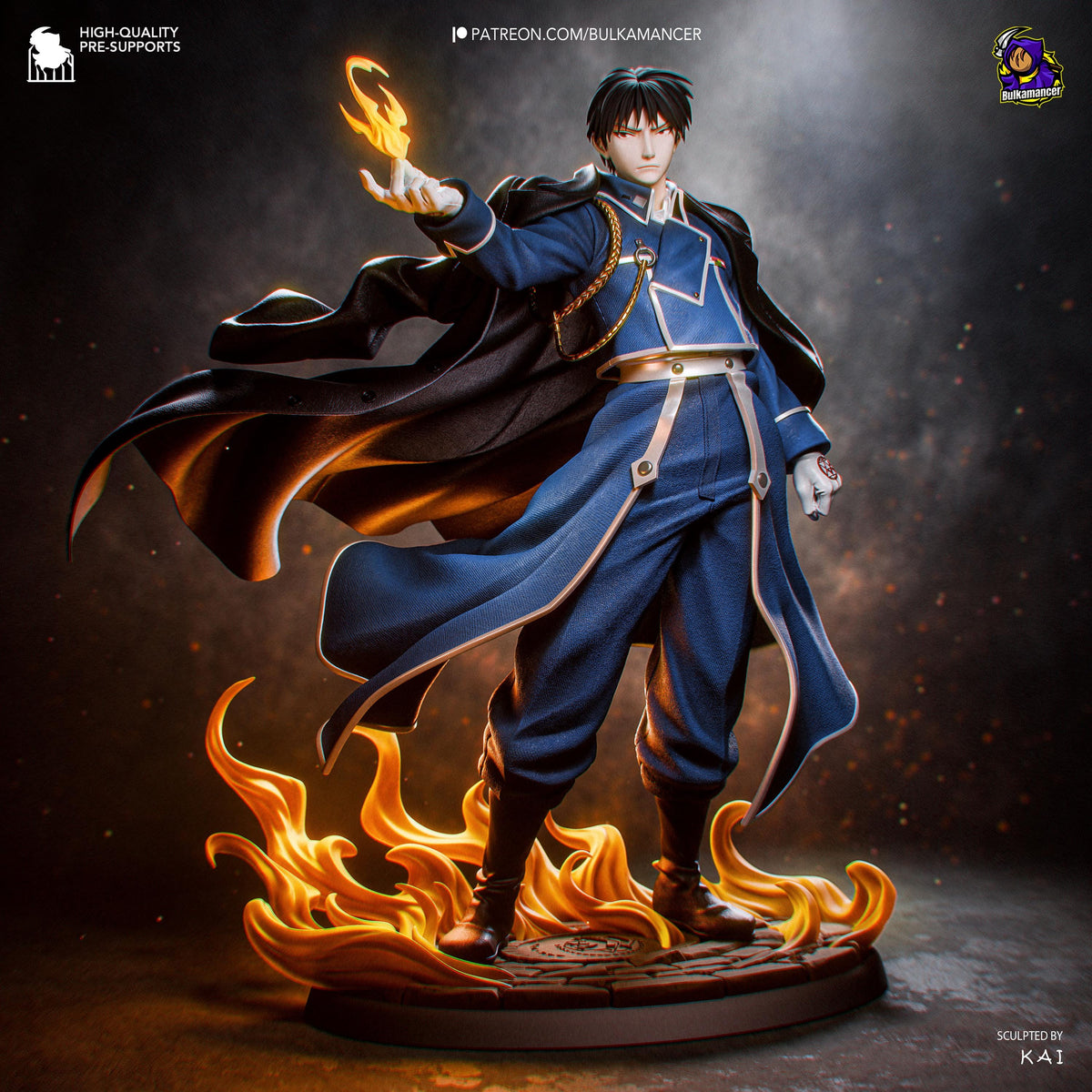 Blue-Uniform Flame Officer | Resin Garage Kit | Unpainted Figure