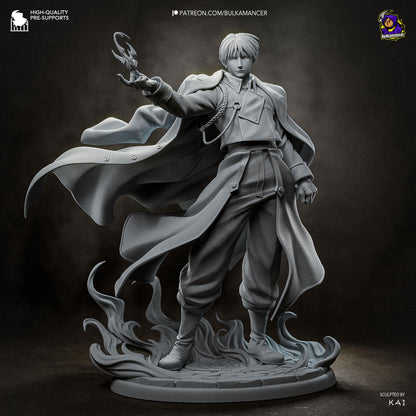 Blue-Uniform Flame Officer | Resin Garage Kit | Unpainted Figure