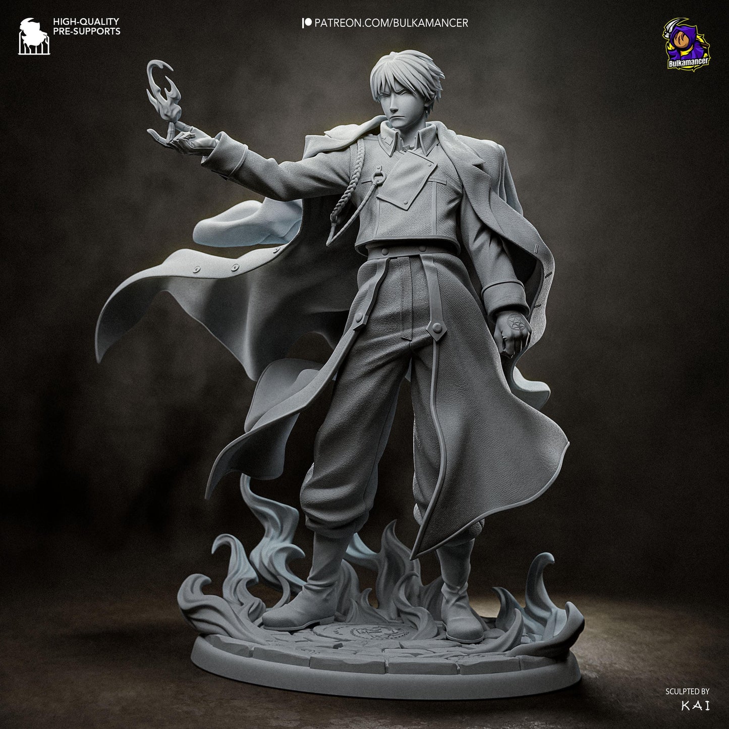 Blue-Uniform Flame Officer | Resin Garage Kit | Unpainted Figure