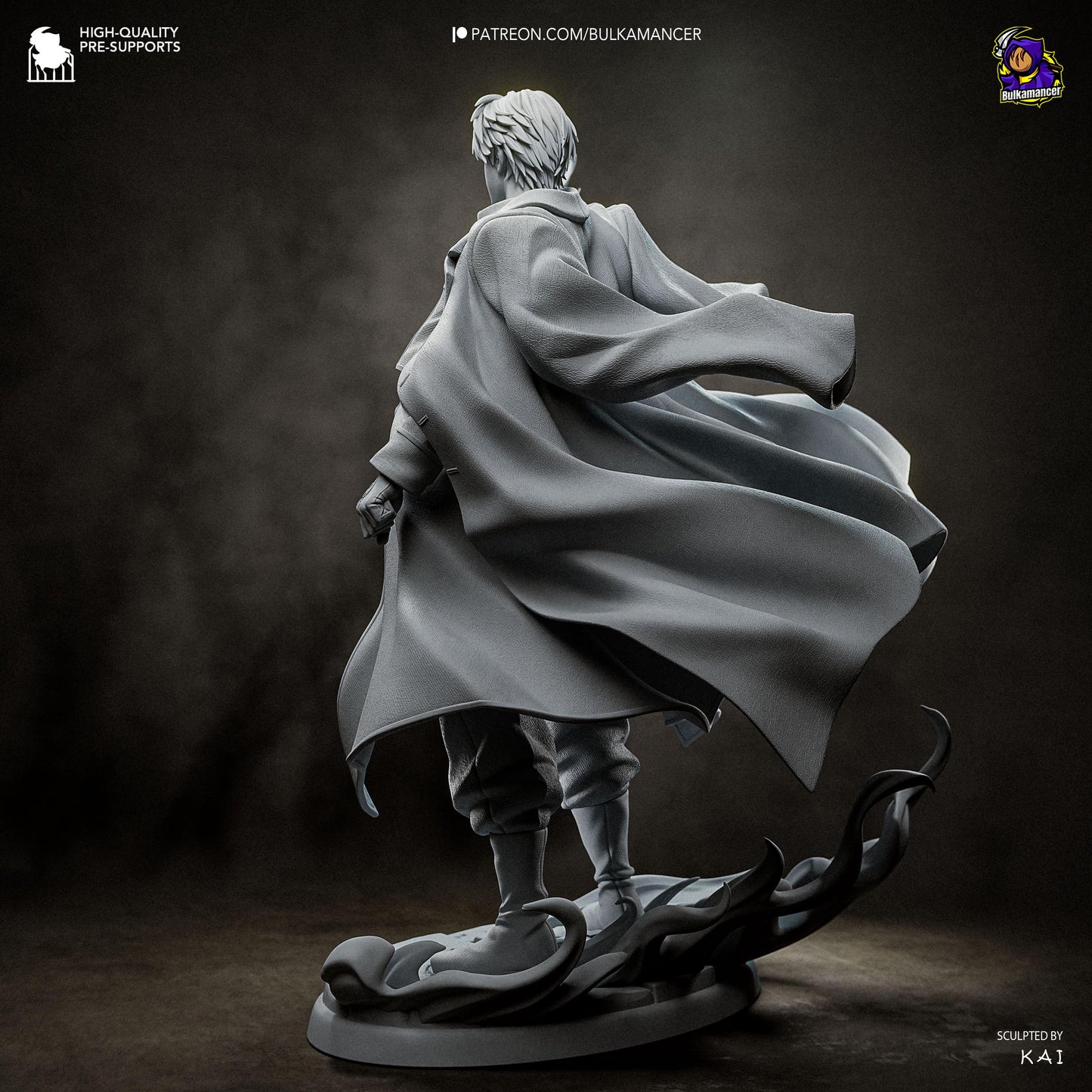 Blue-Uniform Flame Officer | Resin Garage Kit | Unpainted Figure